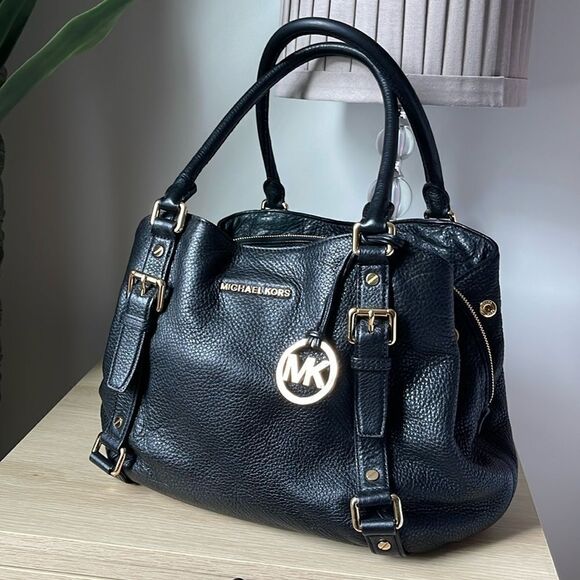 Michael Kors Bedford Black Satchel Bag - Picture 3 of 12